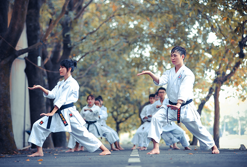 Karate Class Outdoors
